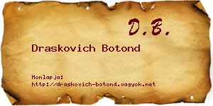 Draskovich Botond névjegykártya