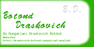 botond draskovich business card